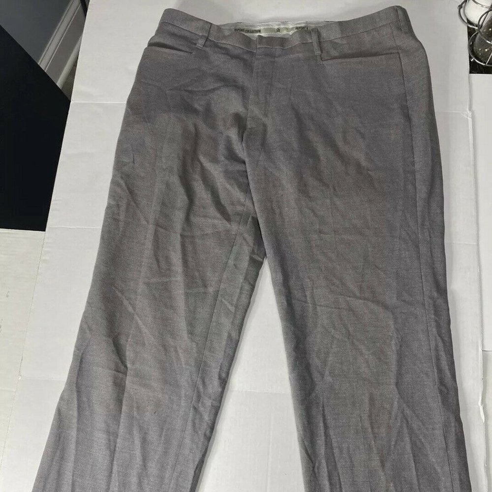 Men's REPORT COLLECTION Gray Charcoal Wool pants